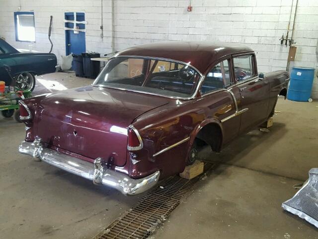 VB55S224934 - 1955 CHEVROLET BEL AIR BURGUNDY photo 4