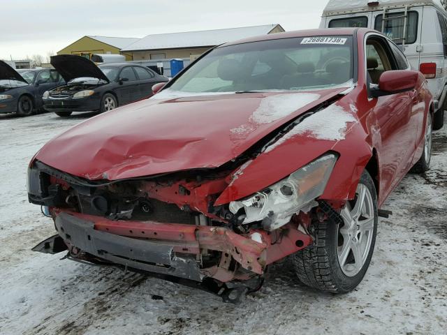 1HGCS12899A003701 - 2009 HONDA ACCORD EXL RED photo 2