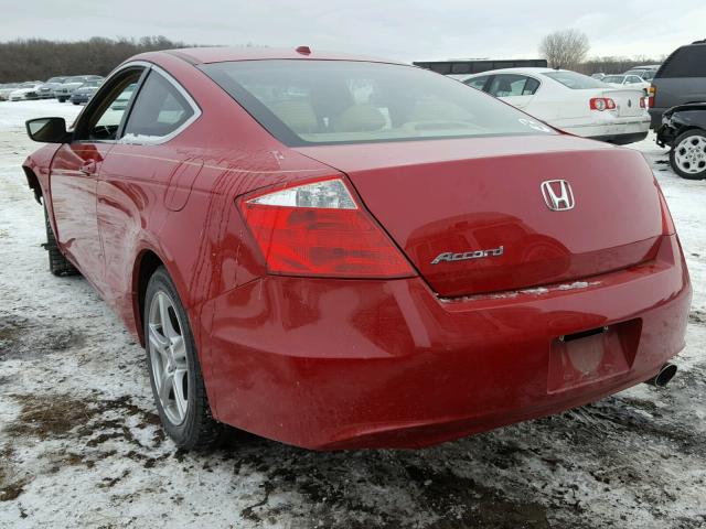 1HGCS12899A003701 - 2009 HONDA ACCORD EXL RED photo 3