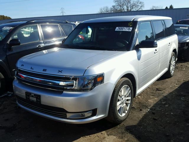 2FMHK6C83EBD19539 - 2014 FORD FLEX SEL SILVER photo 2