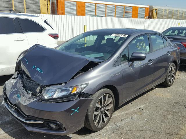 19XFB2F93EE202447 - 2014 HONDA CIVIC EXL CHARCOAL photo 2