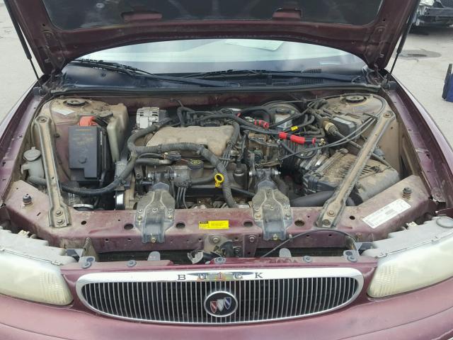 2G4WY55J511232452 - 2001 BUICK CENTURY LI MAROON photo 7