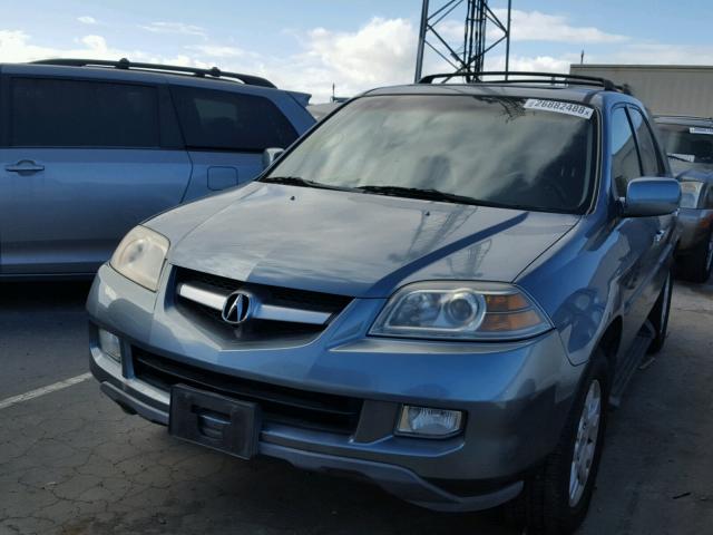 2HNYD186X6H508612 - 2006 ACURA MDX TOURIN BLUE photo 2