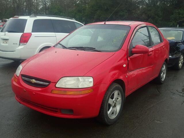 KL1TG56626B650468 - 2006 CHEVROLET AVEO LT RED photo 2