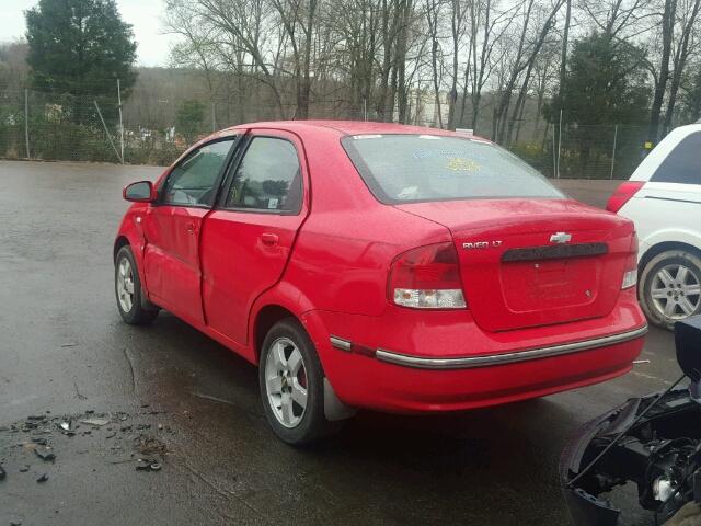 KL1TG56626B650468 - 2006 CHEVROLET AVEO LT RED photo 3