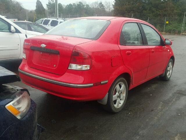 KL1TG56626B650468 - 2006 CHEVROLET AVEO LT RED photo 4