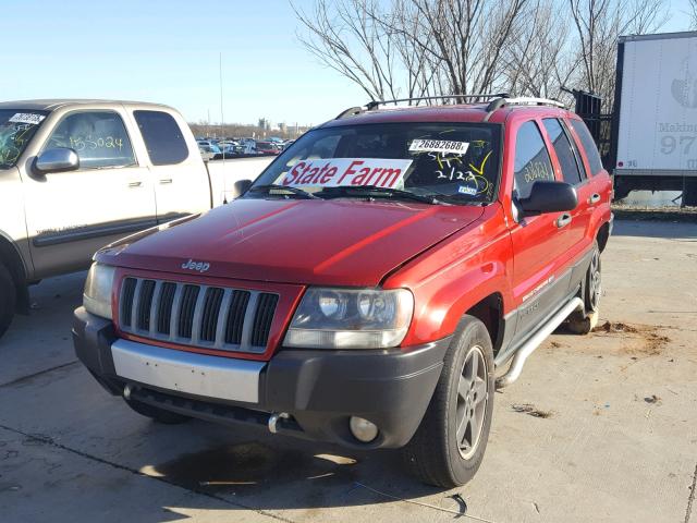 1J4GX48S64C168330 - 2004 JEEP GRAND CHER RED photo 2