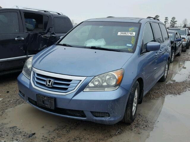 5FNRL38749B040291 - 2009 HONDA ODYSSEY EX BLUE photo 2