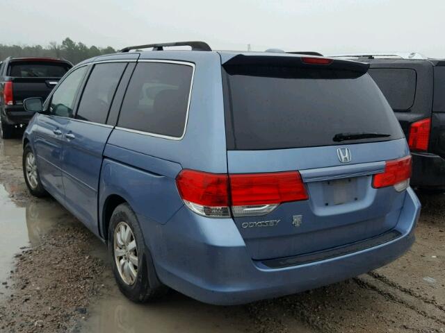 5FNRL38749B040291 - 2009 HONDA ODYSSEY EX BLUE photo 3