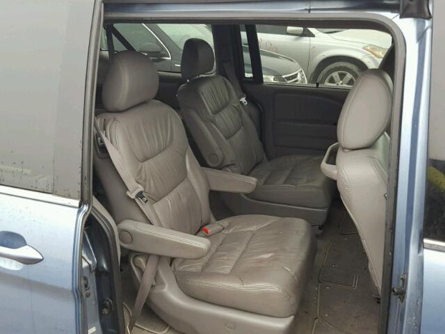 5FNRL38749B040291 - 2009 HONDA ODYSSEY EX BLUE photo 6