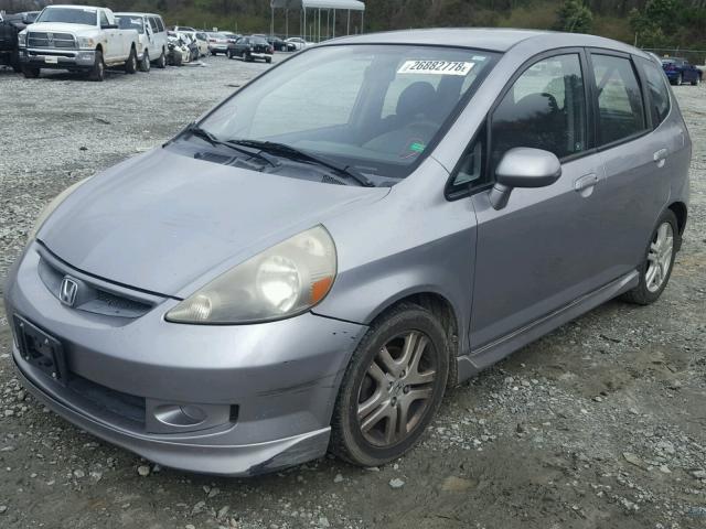 JHMGD38697S052835 - 2007 HONDA FIT S SILVER photo 2