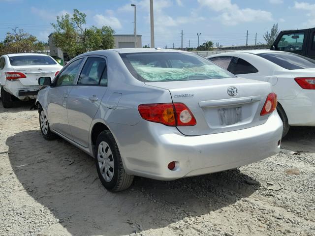 2T1BU4EE5AC405660 - 2010 TOYOTA COROLLA BA SILVER photo 3