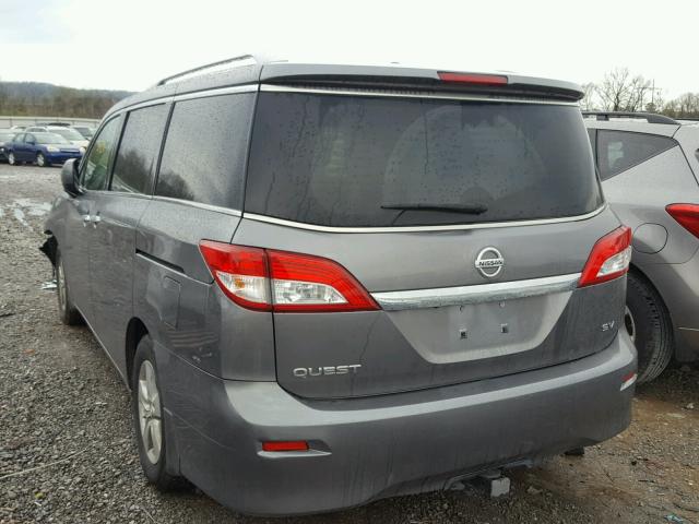 JN8AE2KP6F9120471 - 2015 NISSAN QUEST S SILVER photo 3