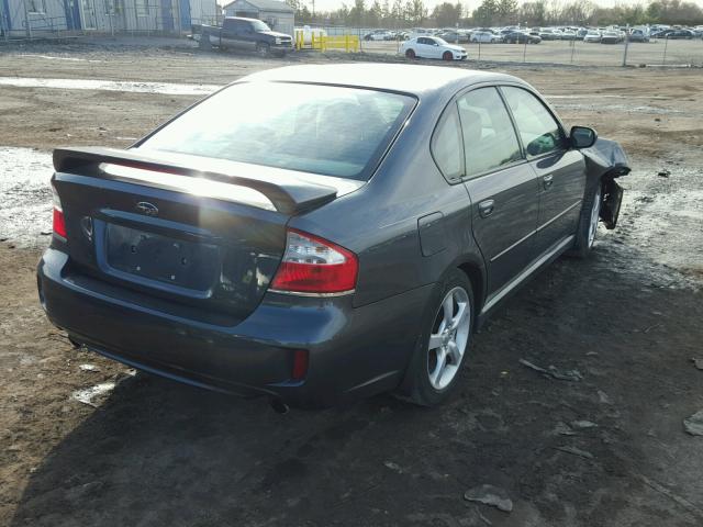 4S3BL616897227690 - 2009 SUBARU LEGACY 2.5 CHARCOAL photo 4