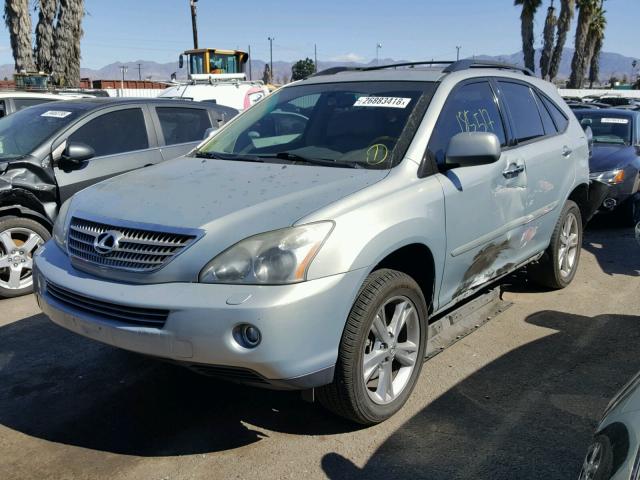 JTJGW31U282009957 - 2008 LEXUS RX 400H SILVER photo 2