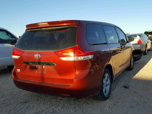 5TDKA3DCXCS012086 - 2012 TOYOTA SIENNA BAS MAROON photo 4