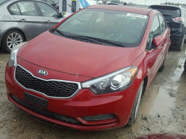 KNAFX4A63F5411725 - 2015 KIA FORTE LX RED photo 2