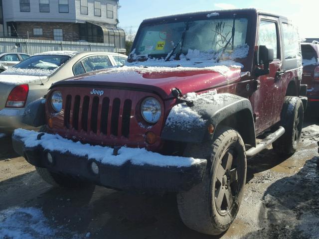 1C4AJWAG1CL260068 - 2012 JEEP WRANGLER S BURGUNDY photo 2