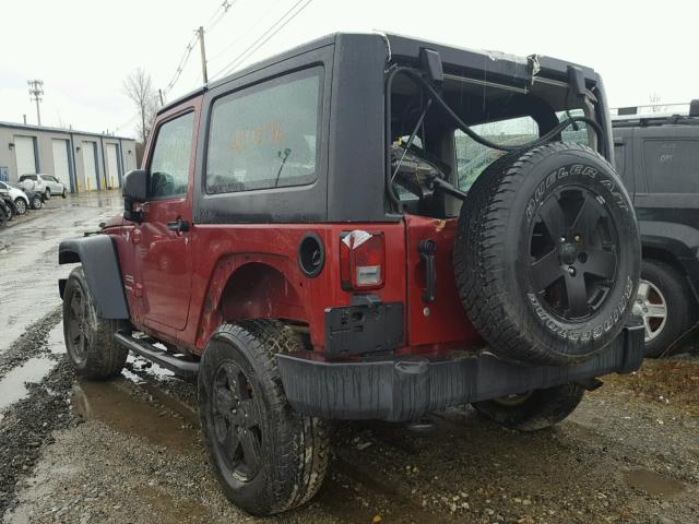 1C4AJWAG1CL260068 - 2012 JEEP WRANGLER S BURGUNDY photo 3