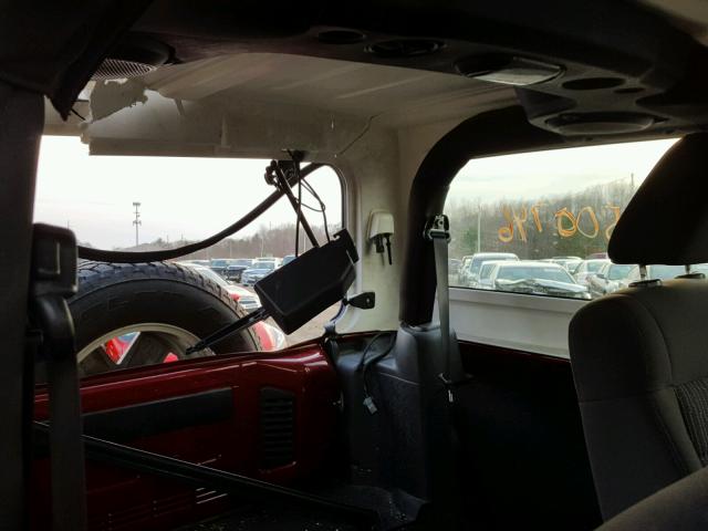 1C4AJWAG1CL260068 - 2012 JEEP WRANGLER S BURGUNDY photo 6