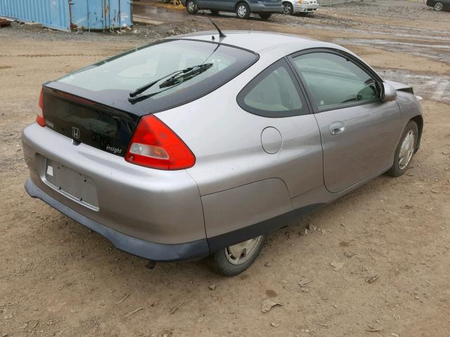 JHMZE14744T000138 - 2004 HONDA INSIGHT SILVER photo 4