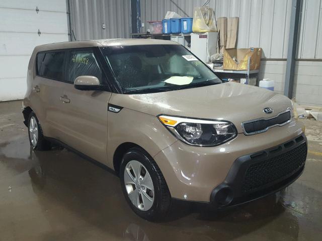 KNDJN2A21F7234360 - 2015 KIA SOUL BROWN photo 1