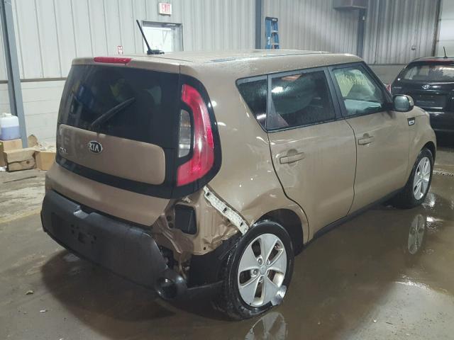 KNDJN2A21F7234360 - 2015 KIA SOUL BROWN photo 4