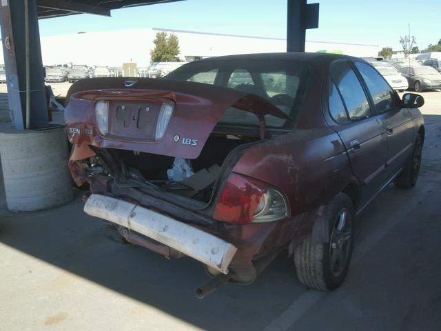 3N1CB51DX4L879010 - 2004 NISSAN SENTRA 1.8 BURGUNDY photo 4