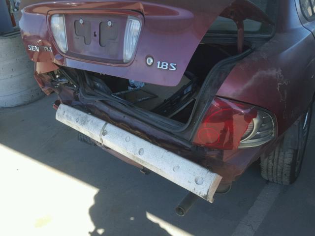 3N1CB51DX4L879010 - 2004 NISSAN SENTRA 1.8 BURGUNDY photo 9