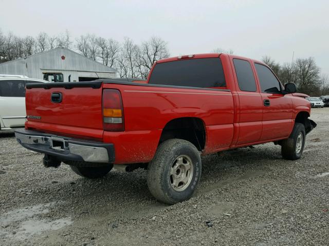 1GCEK19B47E119628 - 2007 CHEVROLET SILVERADO RED photo 4