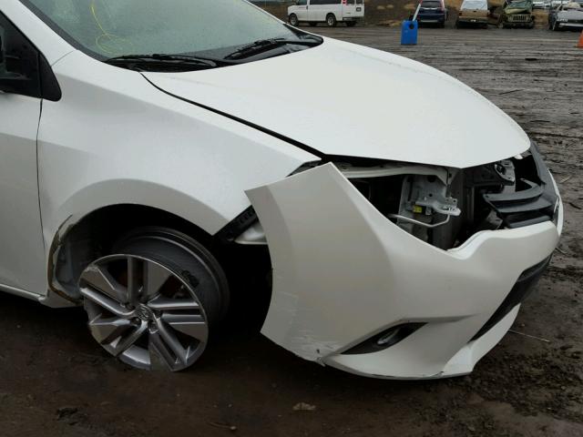 5YFBPRHE4EP107333 - 2014 TOYOTA COROLLA EC WHITE photo 9