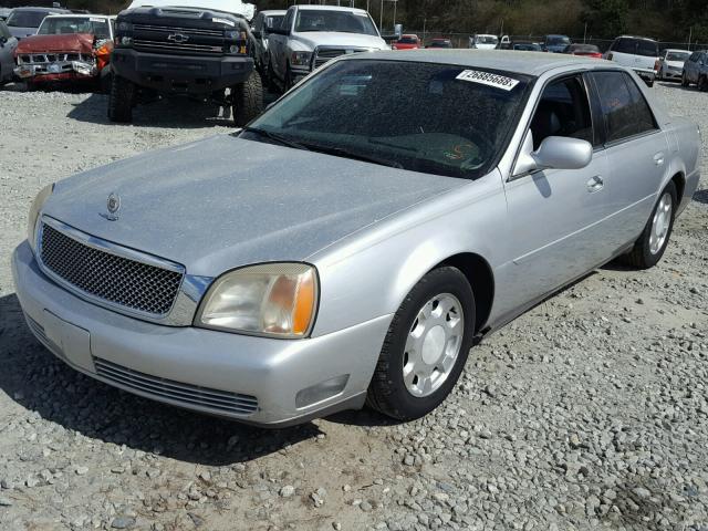 1G6KD54Y9YU314375 - 2000 CADILLAC DEVILLE SILVER photo 2