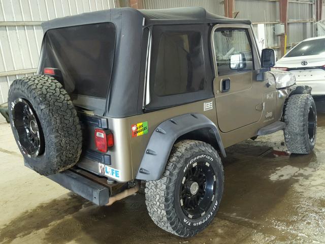 1J4FA39S86P700131 - 2006 JEEP WRANGLER X TAN photo 4