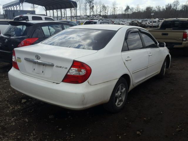 4T1BE32K23U140053 - 2003 TOYOTA CAMRY LE WHITE photo 4