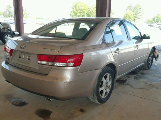 5NPEU46F36H053297 - 2006 HYUNDAI SONATA GLS BEIGE photo 4