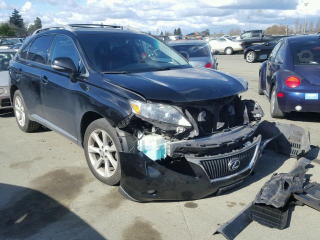 2T2ZK1BA0AC032544 - 2010 LEXUS RX 350 BLACK photo 1