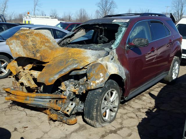 2GNALCEK9H1575874 - 2017 CHEVROLET EQUINOX LT RED photo 2