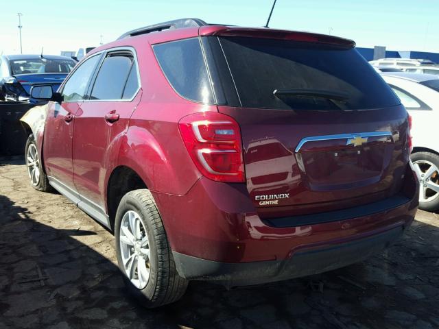 2GNALCEK9H1575874 - 2017 CHEVROLET EQUINOX LT RED photo 3