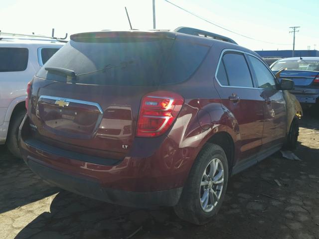 2GNALCEK9H1575874 - 2017 CHEVROLET EQUINOX LT RED photo 4