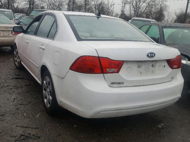 KNAGE228595312701 - 2009 KIA OPTIMA LX WHITE photo 3