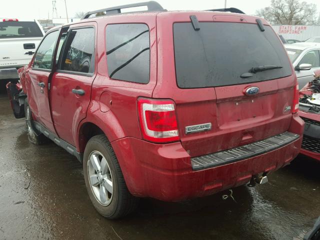 1FMCU0DGXCKC02485 - 2012 FORD ESCAPE XLT RED photo 3