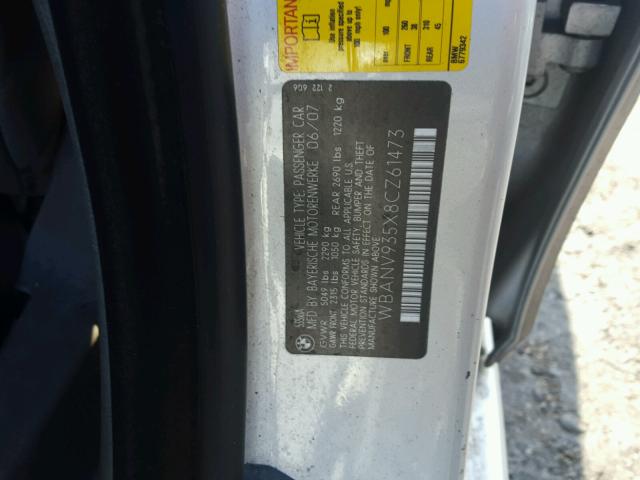WBANV935X8CZ61473 - 2008 BMW 535 XI Argent photo 10