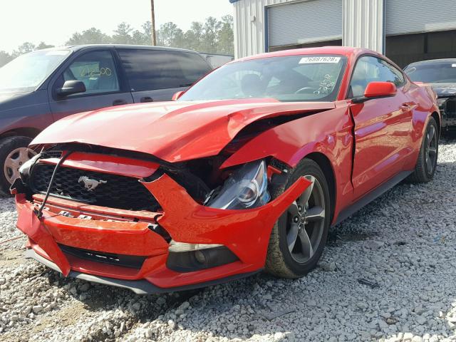 1FA6P8AM2F5319911 - 2015 FORD MUSTANG RED photo 2