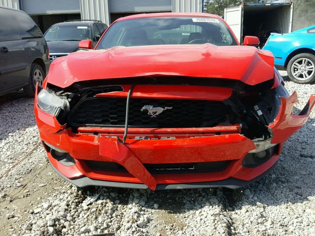 1FA6P8AM2F5319911 - 2015 FORD MUSTANG RED photo 9