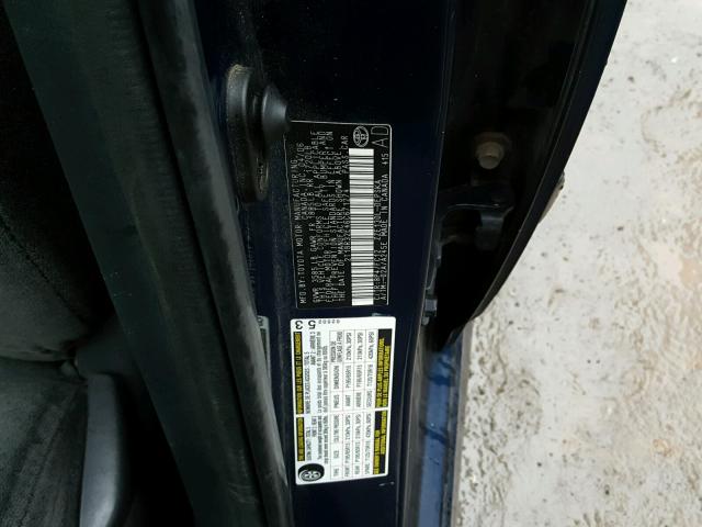 2T1BR32E46C671274 - 2006 TOYOTA COROLLA CE BLUE photo 10