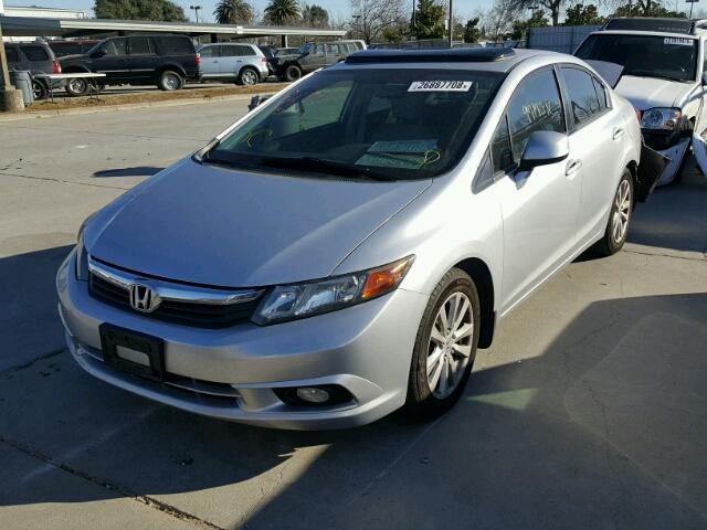 2HGFB2F97CH504505 - 2012 HONDA CIVIC EXL SILVER photo 2