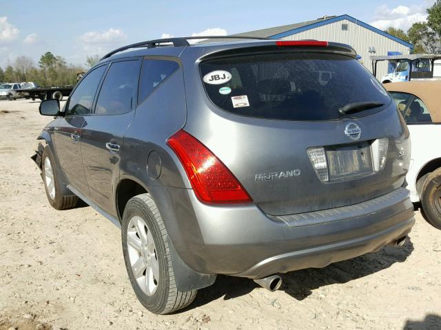 JN8AZ08T86W430460 - 2006 NISSAN MURANO SL GRAY photo 3