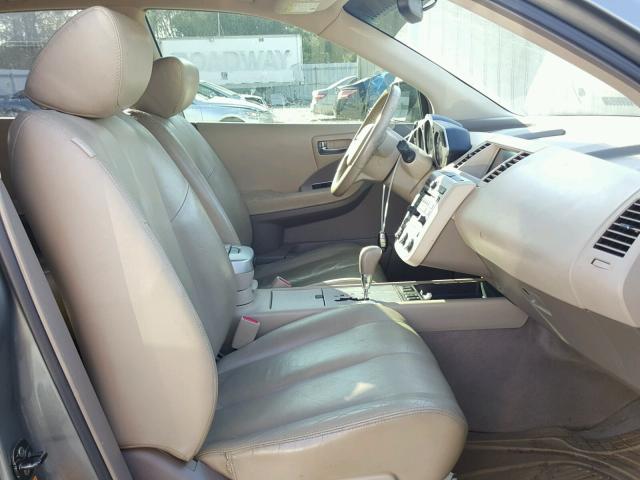 JN8AZ08T86W430460 - 2006 NISSAN MURANO SL GRAY photo 5