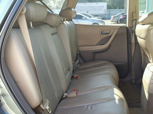 JN8AZ08T86W430460 - 2006 NISSAN MURANO SL GRAY photo 6