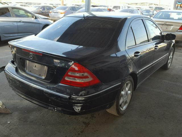 WDBRF61J42F191467 - 2002 MERCEDES-BENZ C 240 BLACK photo 4